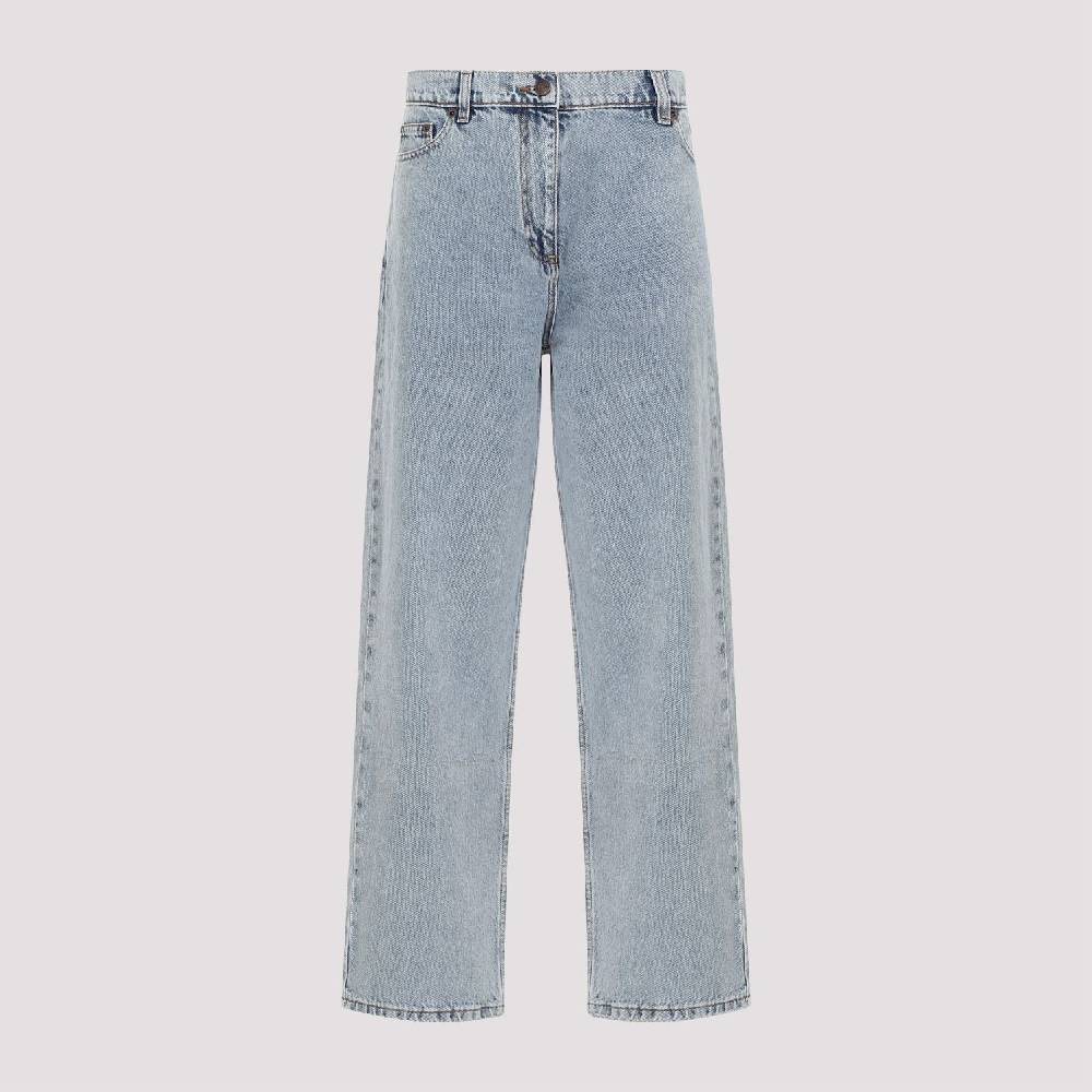 MAGDA BUTRYM  Jeans Larghi in Cotone Blu Magda Butrym a Vita Alta Nuovo