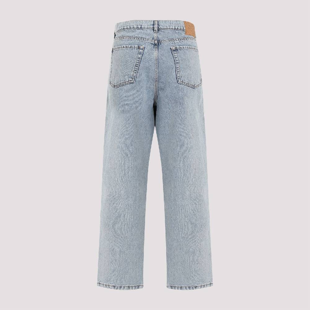 MAGDA BUTRYM  Jeans Larghi in Cotone Blu Magda Butrym a Vita Alta Nuovo