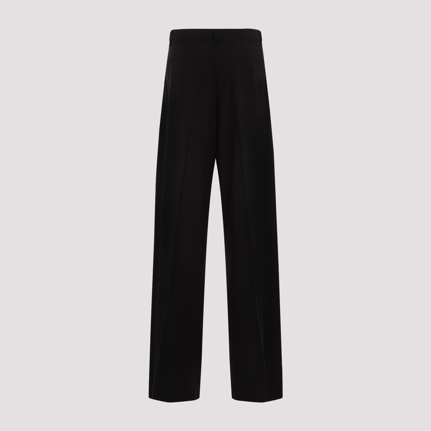 SPORTMAX  Pantaloni Sportmax Ampia Gamba Lana Vergine Nero Soddisfazione Garantita