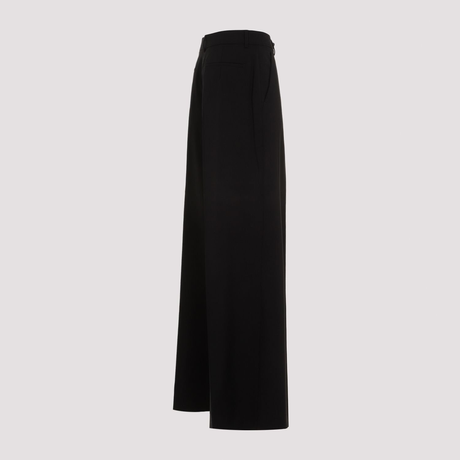 SPORTMAX  Pantaloni Sportmax Ampia Gamba Lana Vergine Nero Soddisfazione Garantita