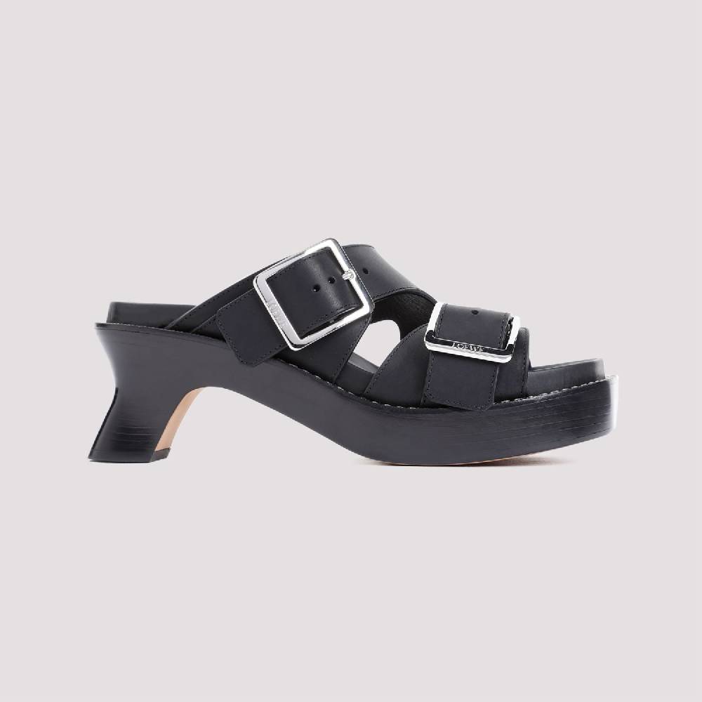 LOEWE  Stivaletti LOEWE in Pelle Nera con Tacco 7cm Qualità Garantita