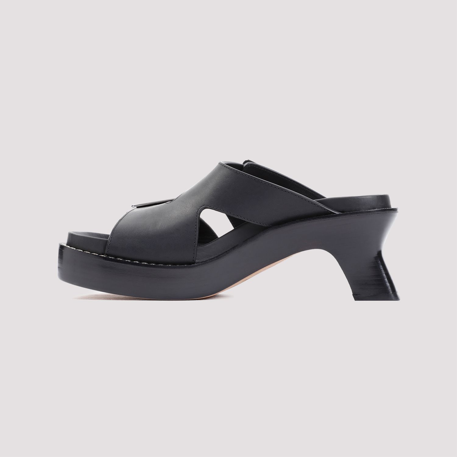 LOEWE  Stivaletti LOEWE in Pelle Nera con Tacco 7cm Qualità Garantita