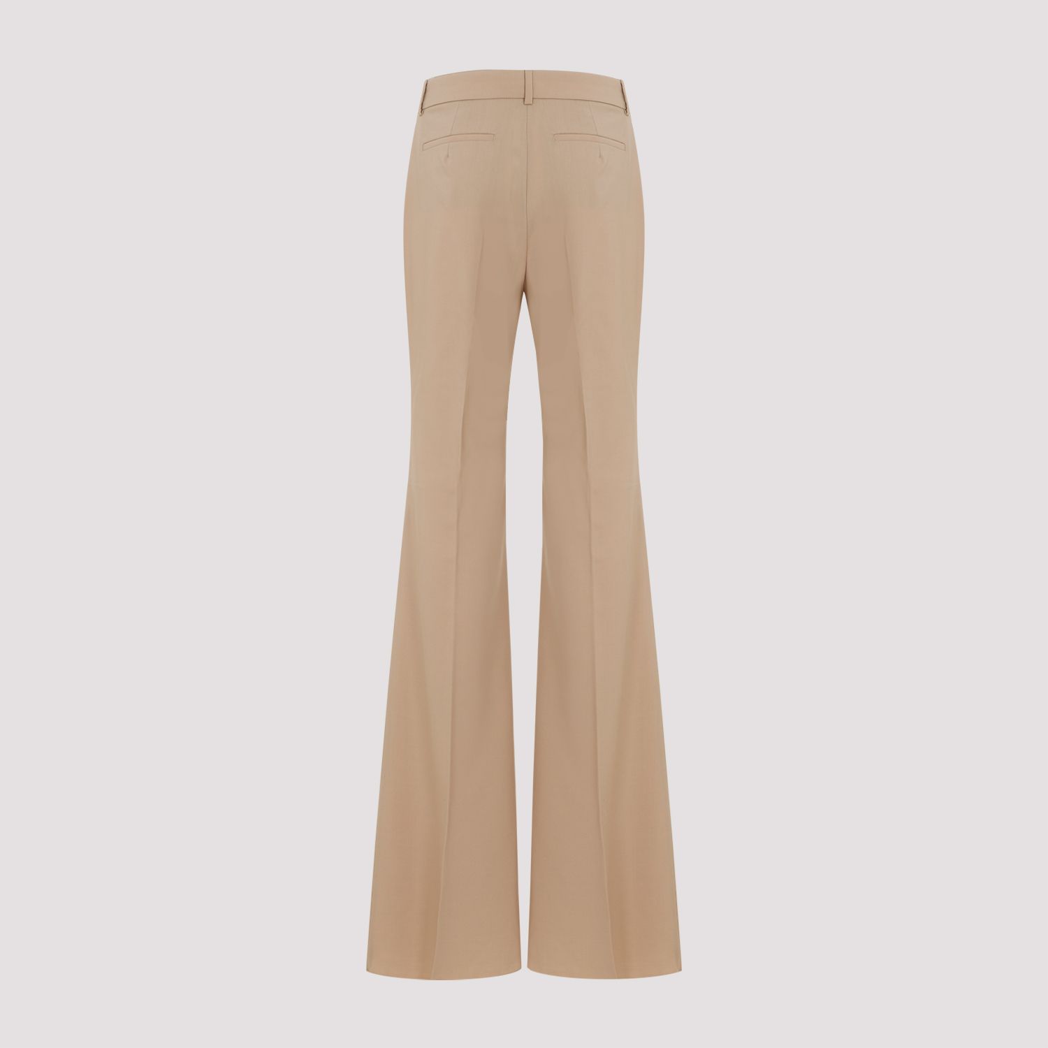SPORTMAX  Pantaloni Svasati in Lana Vergine Beige Sportmax da Donna Acquista Ora