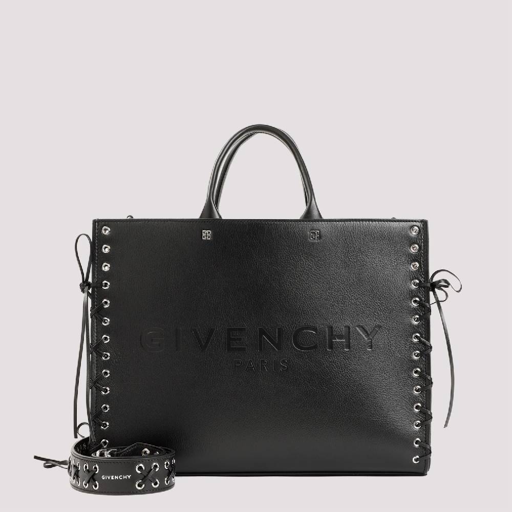 GIVENCHY  Givenchy Borsa Tote Nera in Pelle Media - Cerniera e Occhielli Vendite Flash