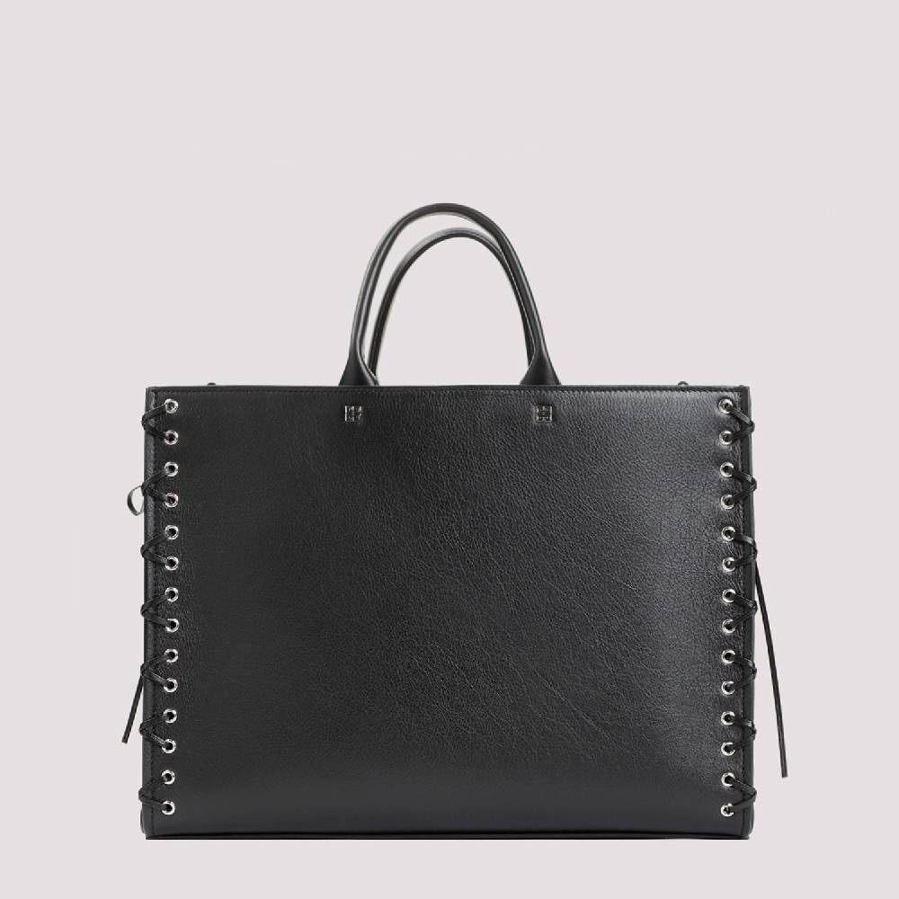 GIVENCHY  Givenchy Borsa Tote Nera in Pelle Media - Cerniera e Occhielli Vendite Flash