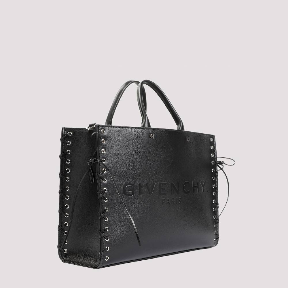 GIVENCHY  Givenchy Borsa Tote Nera in Pelle Media - Cerniera e Occhielli Vendite Flash