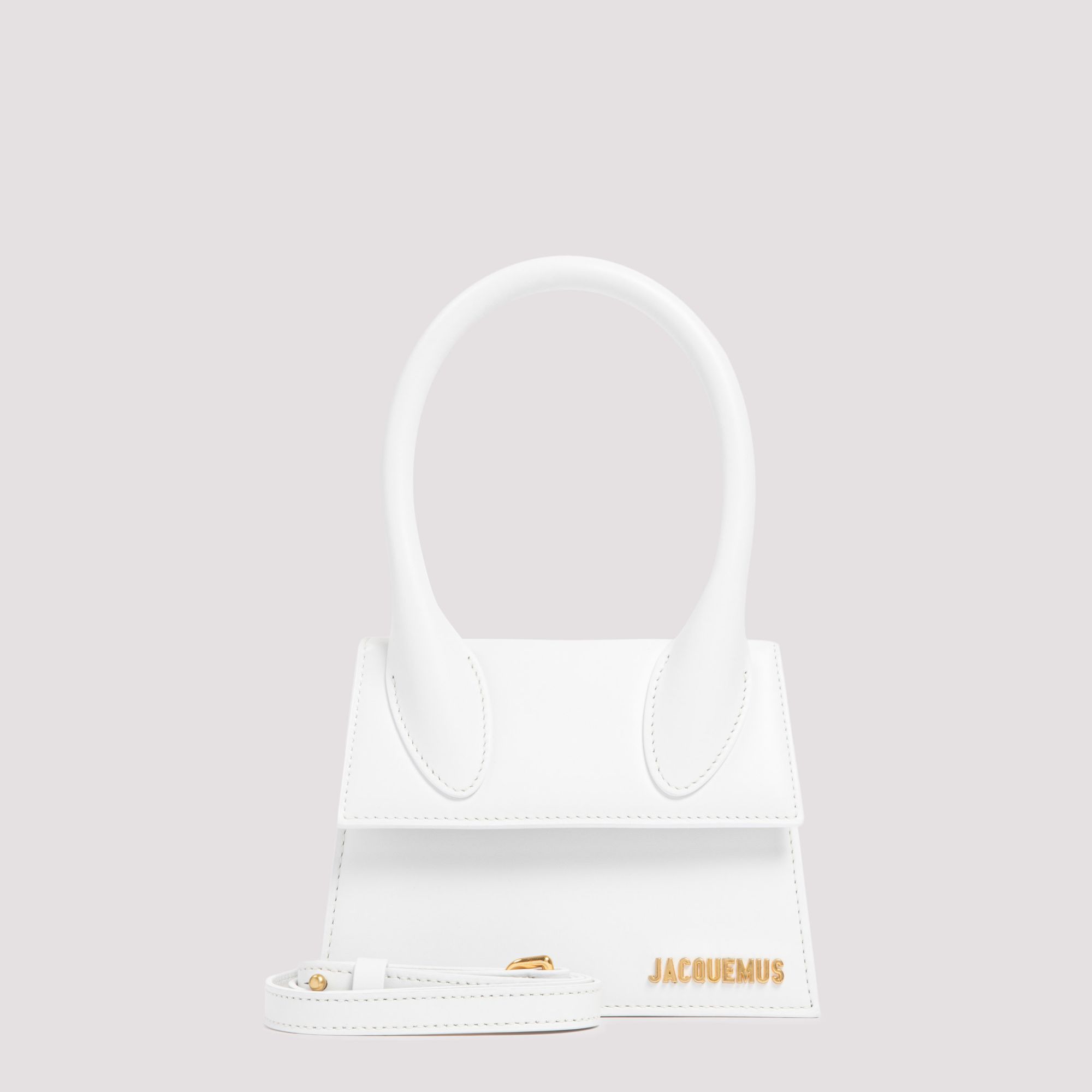 JACQUEMUS  Borsa a Spalla Bianca in Pelle Le Chiquito Media di Jacquemus Negozio