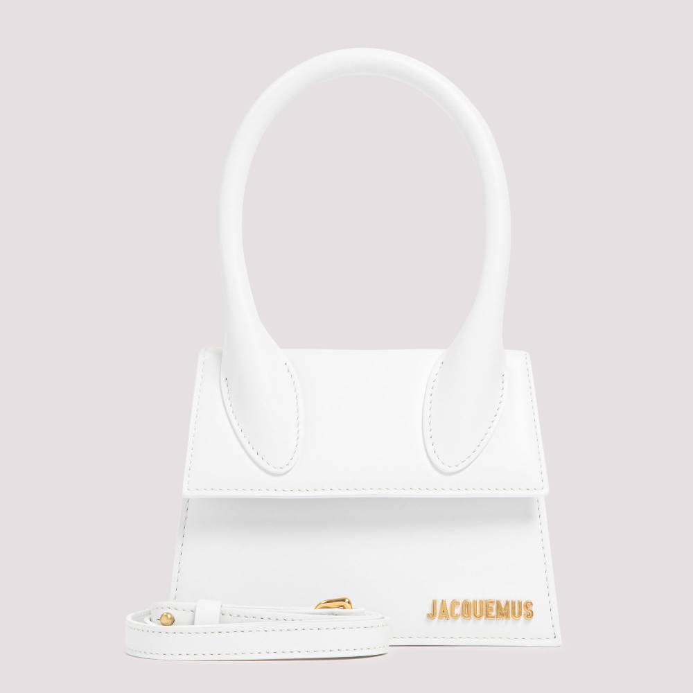 JACQUEMUS  Borsa a Spalla Bianca in Pelle Le Chiquito Media di Jacquemus Negozio