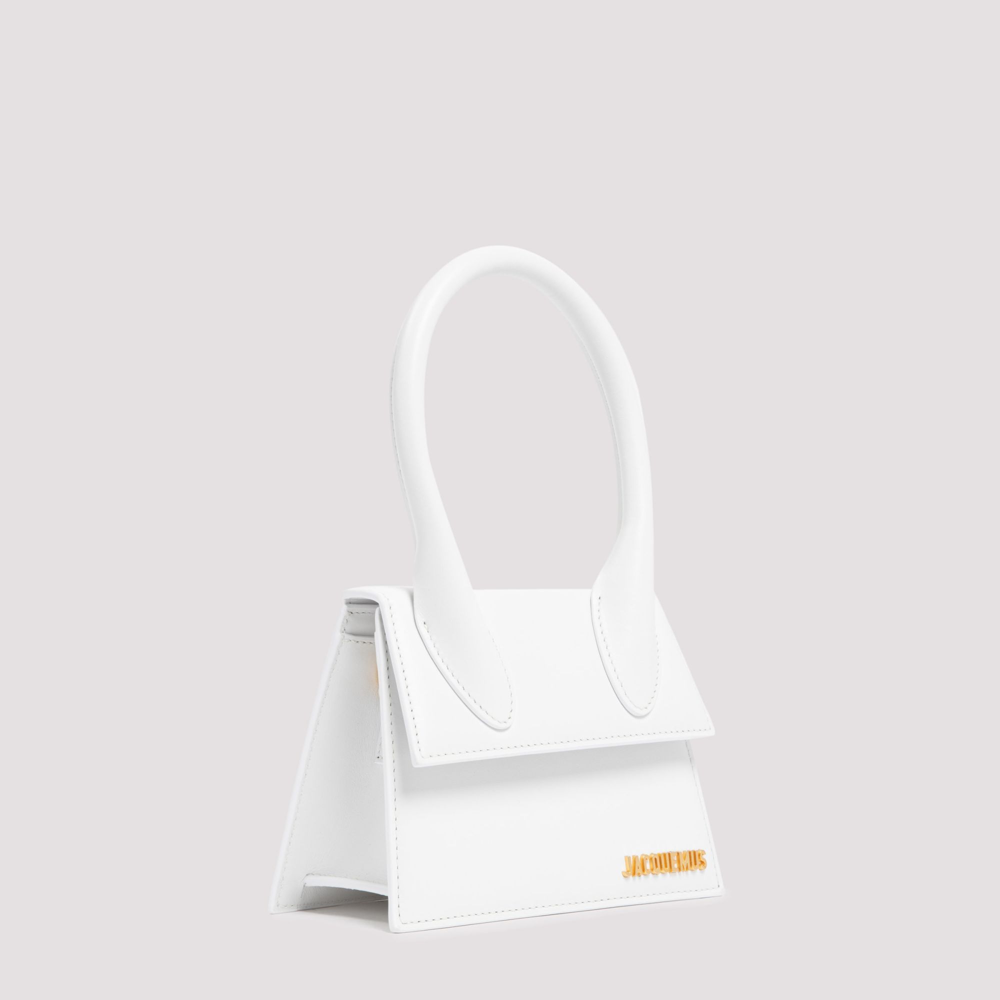 JACQUEMUS  Borsa a Spalla Bianca in Pelle Le Chiquito Media di Jacquemus Negozio