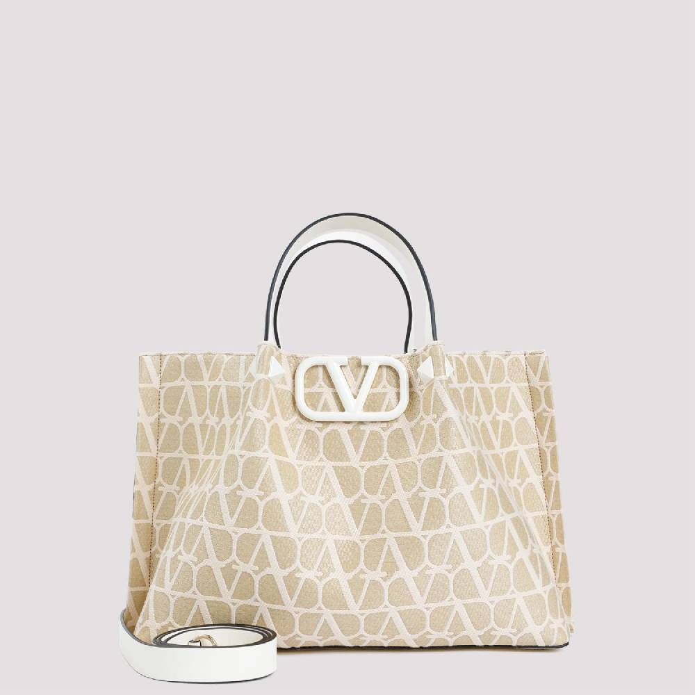 VALENTINO GARAVANI  Tote Medium VLogo Firma Valentino Garavani Color Nudo Italia