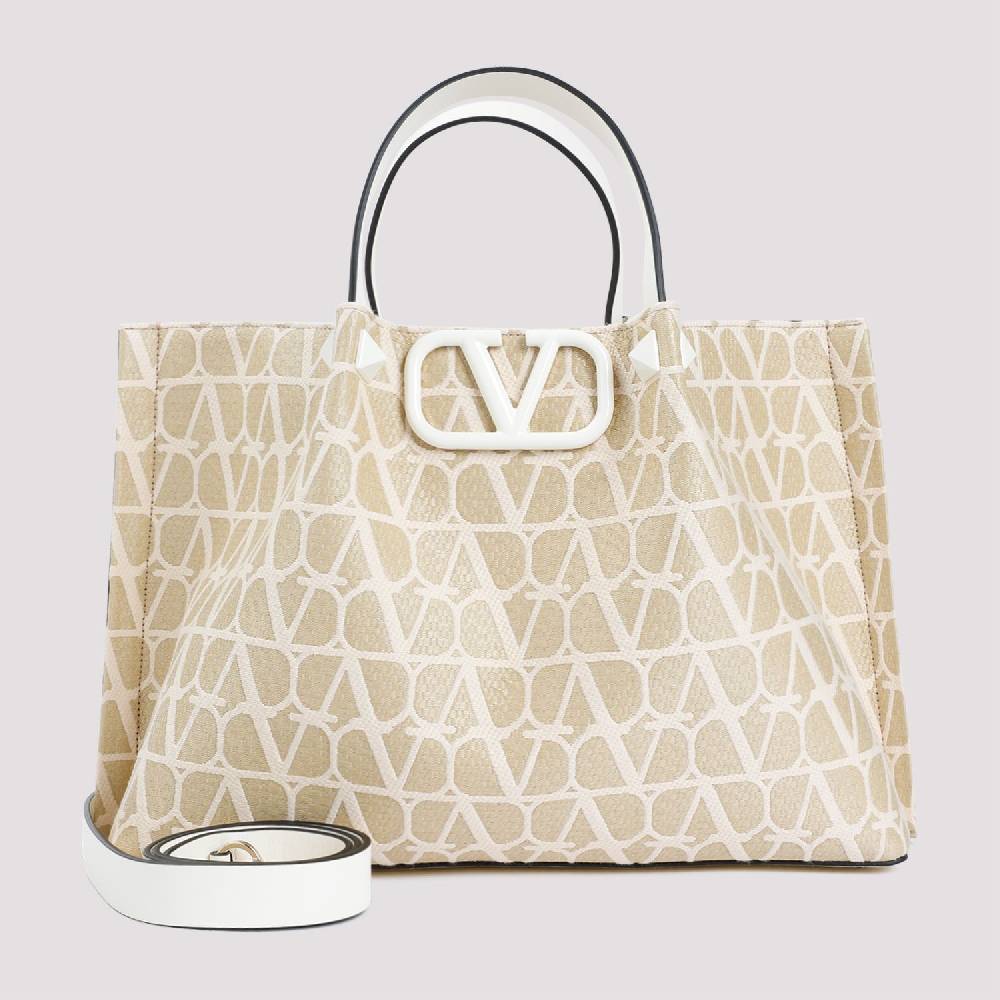 VALENTINO GARAVANI  Tote Medium VLogo Firma Valentino Garavani Color Nudo Italia