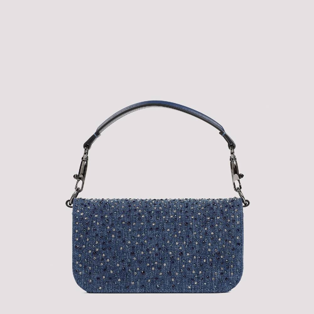 VALENTINO GARAVANI  Borsa a Spalla Piccola Blu con Strass di Valentino Garavani Moda