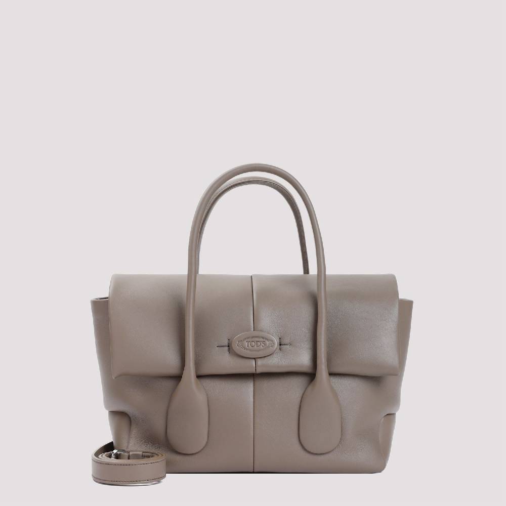 TOD'S  Borsa TOD'S in Pelle di Vitello Grigia 36x22x16cm 2025
