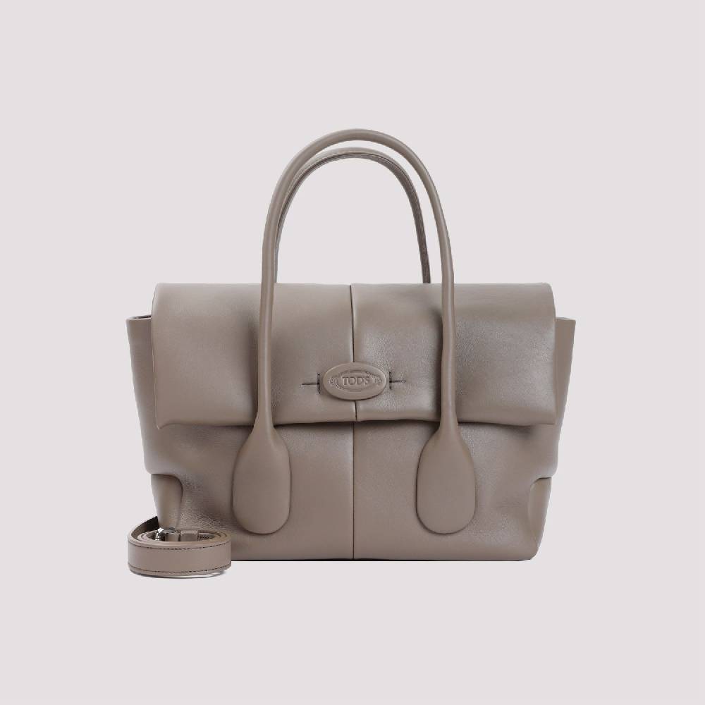TOD'S  Borsa TOD'S in Pelle di Vitello Grigia 36x22x16cm 2025
