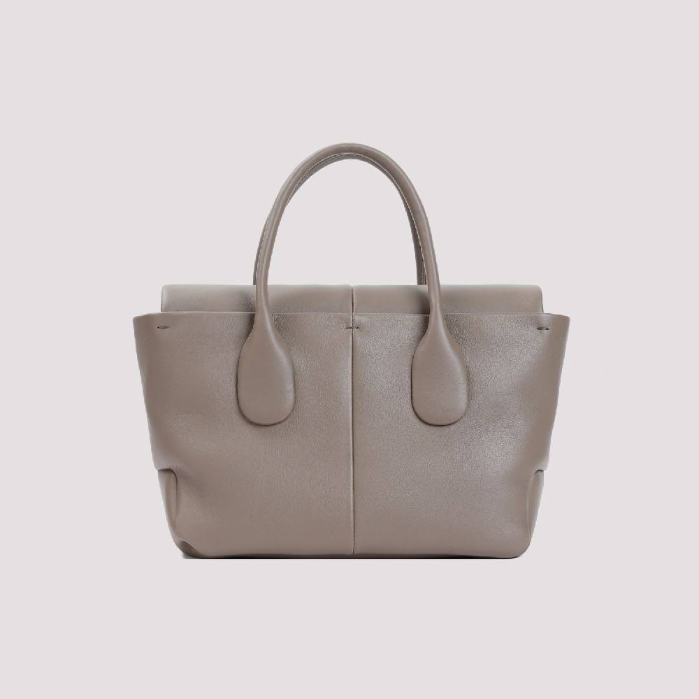 TOD'S  Borsa TOD'S in Pelle di Vitello Grigia 36x22x16cm 2025