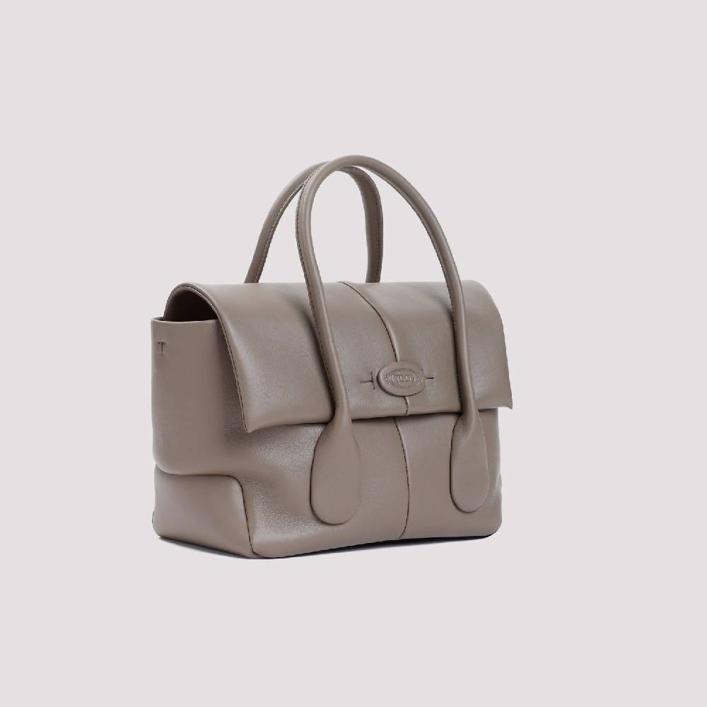 TOD'S  Borsa TOD'S in Pelle di Vitello Grigia 36x22x16cm 2025