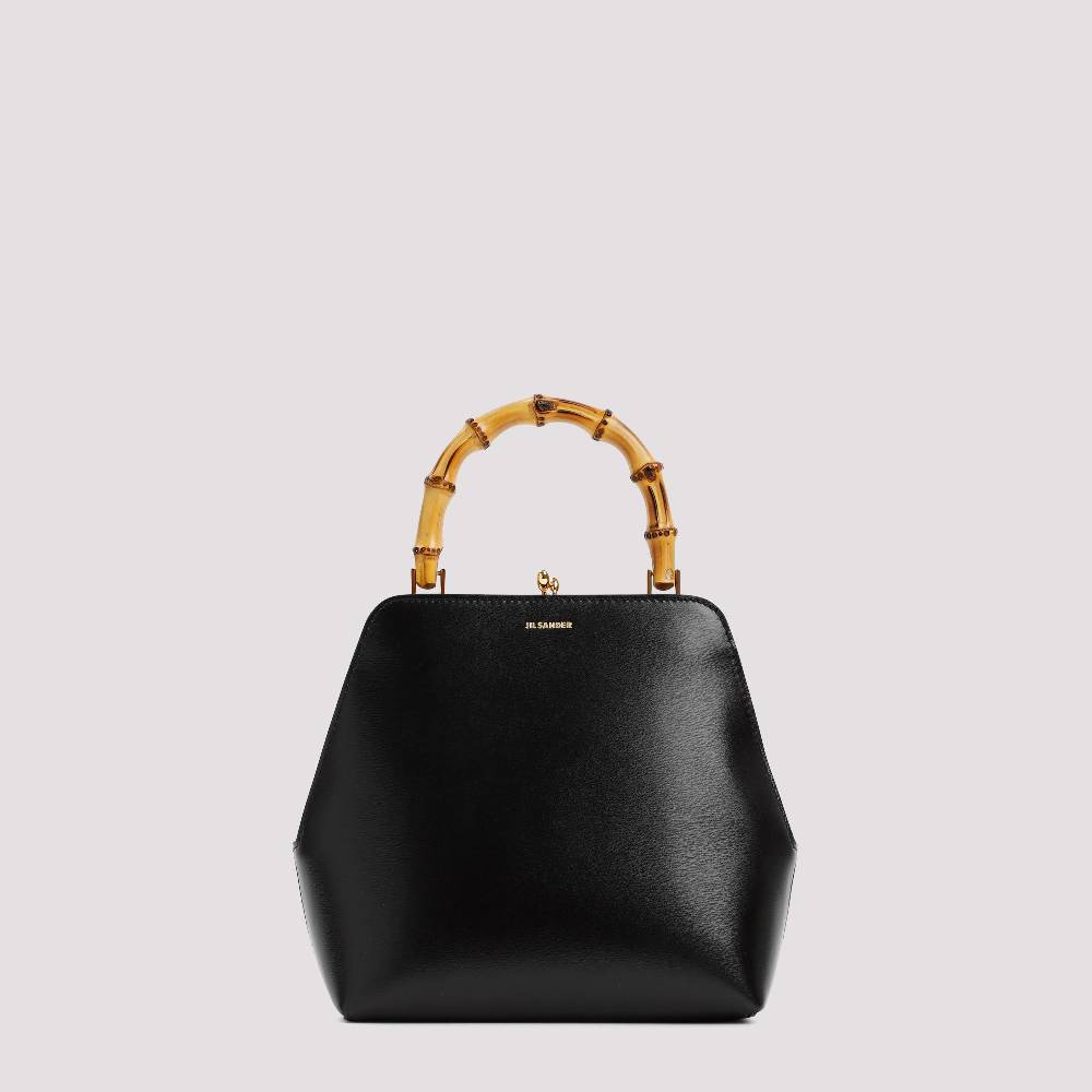 JIL SANDER  Borsa a Spalla Piccola Jil Sander Goji Nera in Pelle 2025