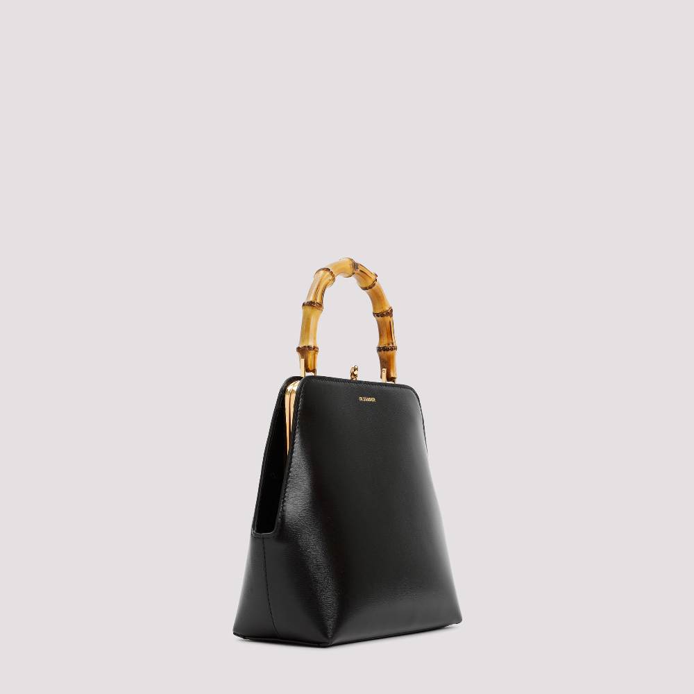 JIL SANDER  Borsa a Spalla Piccola Jil Sander Goji Nera in Pelle 2025