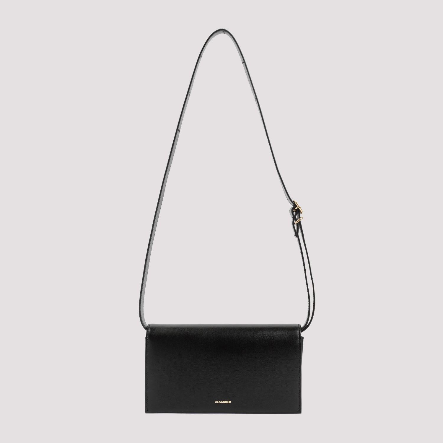 JIL SANDER  Borsa da Donna Jil Sander in Pelle di Vitello Nera con Fibbia In Linea