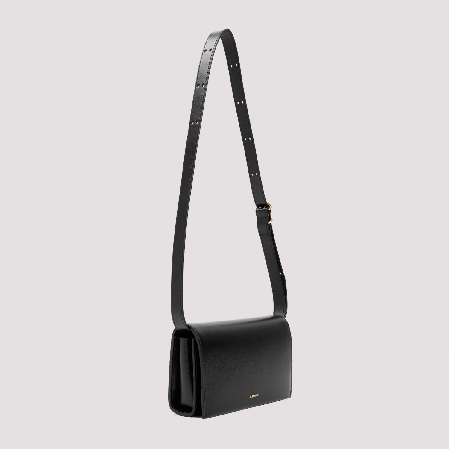 JIL SANDER  Borsa da Donna Jil Sander in Pelle di Vitello Nera con Fibbia In Linea