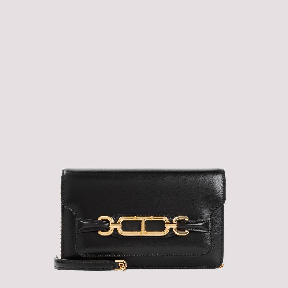 TOM FORD  Borsa a Mano Tom Ford Whitney in Pelle di Vitello Nera Nuovo