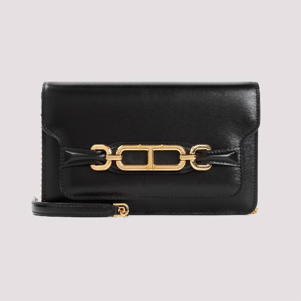 TOM FORD  Borsa a Mano Tom Ford Whitney in Pelle di Vitello Nera Nuovo