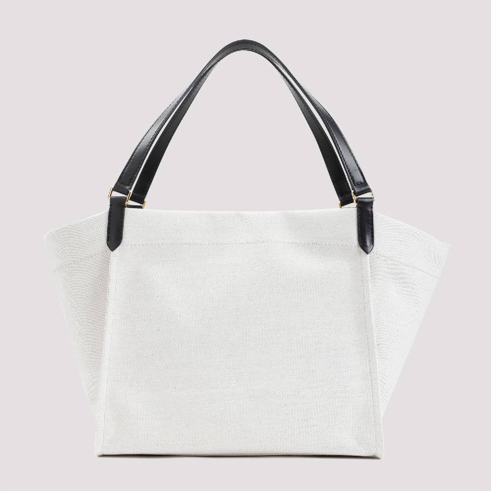 TOM FORD  Borsa Tote Shopper Cotone e Pelle Nera Tom Ford Qualità