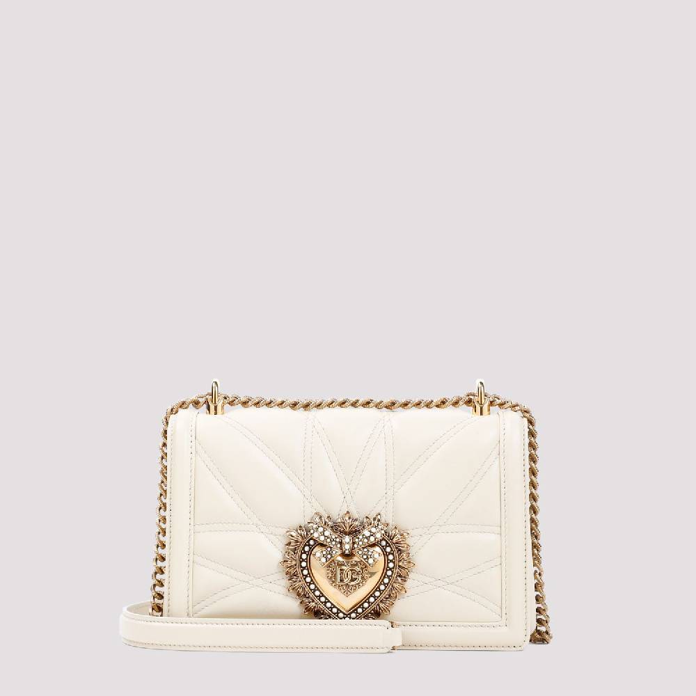 DOLCE & GABBANA  Borsa a Spalla Devotion Dolce & Gabbana in Pelle Color Nude Promozione