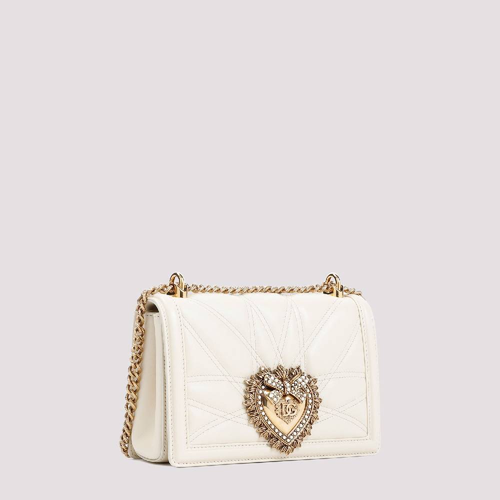 DOLCE & GABBANA  Borsa a Spalla Devotion Dolce & Gabbana in Pelle Color Nude Promozione