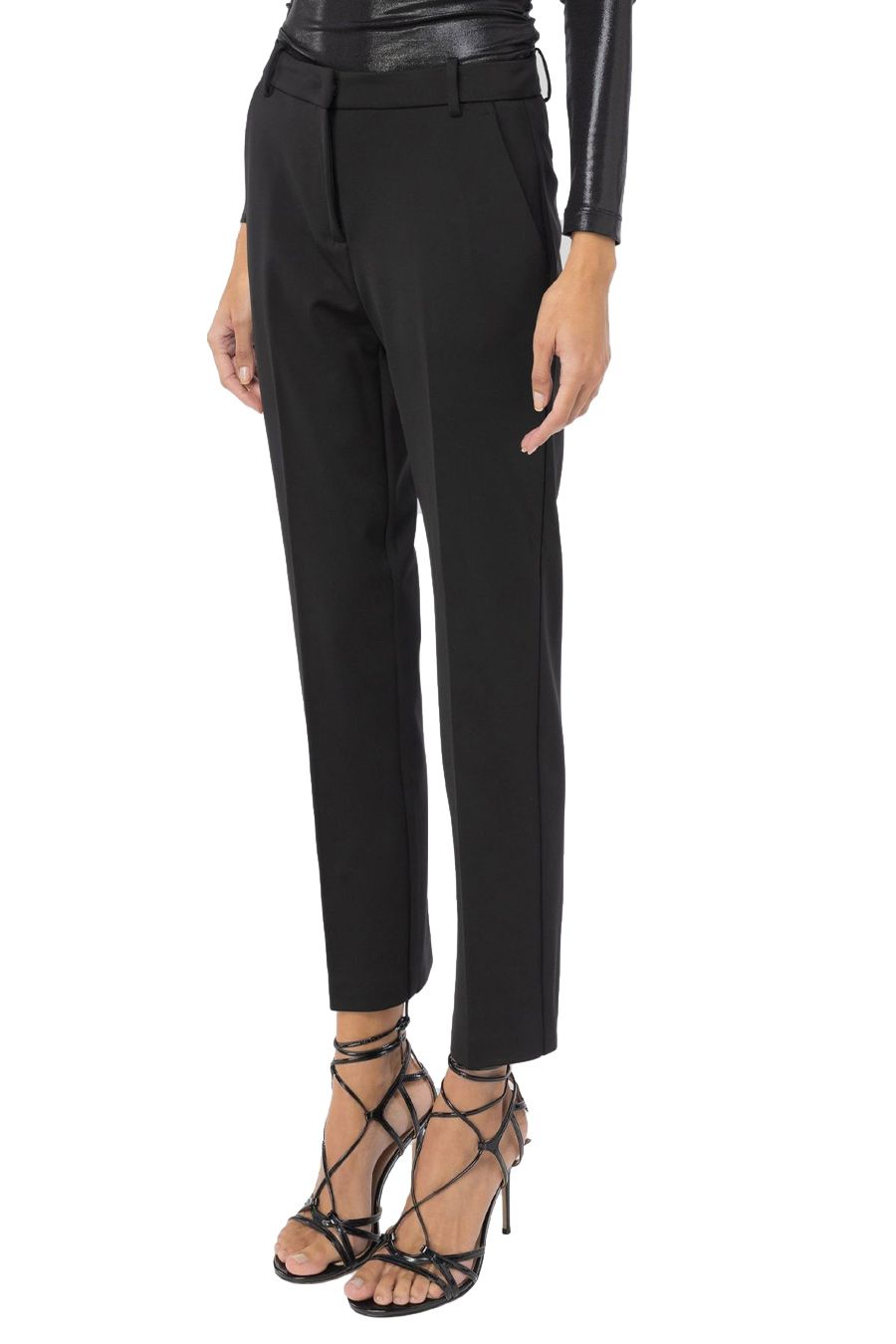 PINKO  Pantaloni Neri in Misto Viscosa PINKO da Donna In Vendita