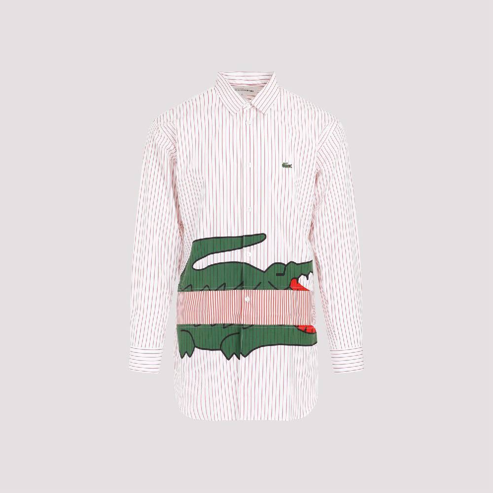 COMME DES GARÇONS SHIRT  Camicia a Righe Rosse Comme Des Garçons in Cotone - Uomo Vendita Calda