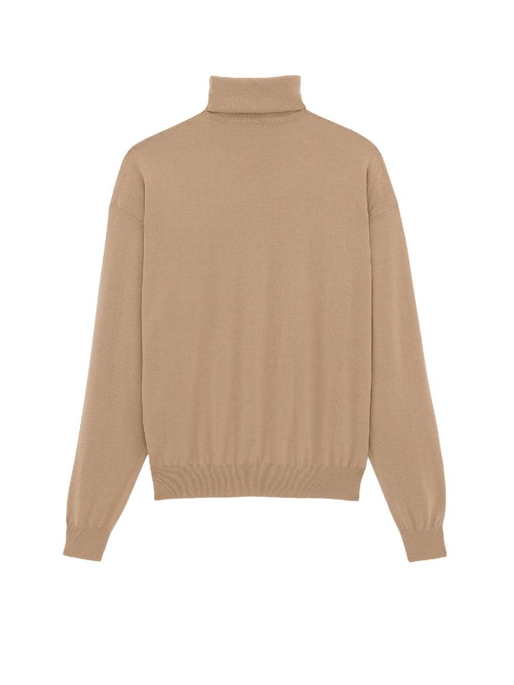 SAINT LAURENT  Maglione Dolcevita Beige Saint Laurent - Lana 100% Eco-Sostenibile Nuova