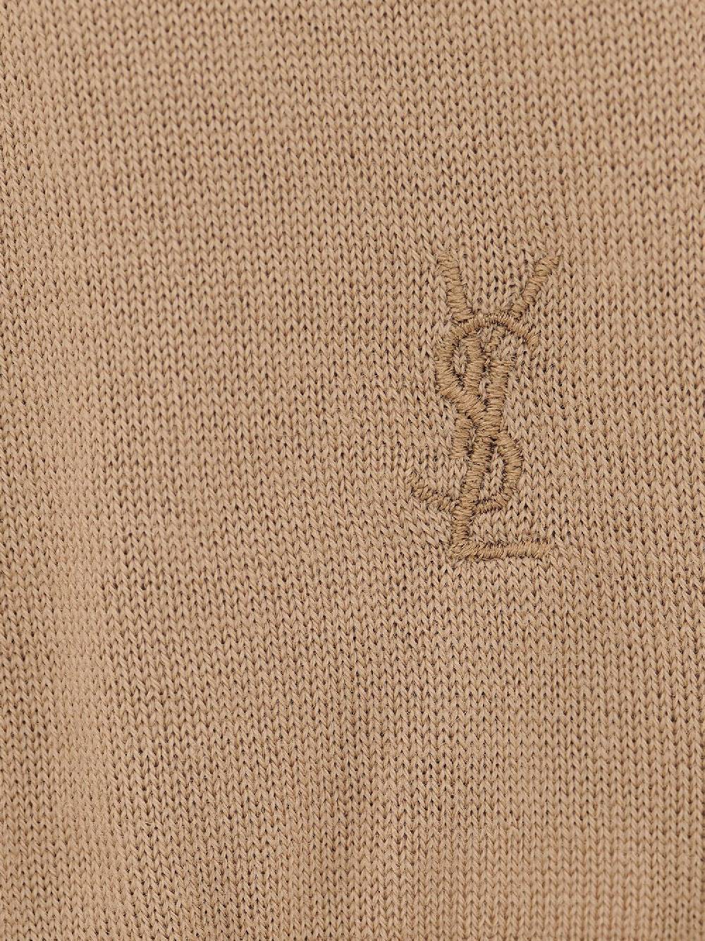 SAINT LAURENT  Maglione Dolcevita Beige Saint Laurent - Lana 100% Eco-Sostenibile Nuova