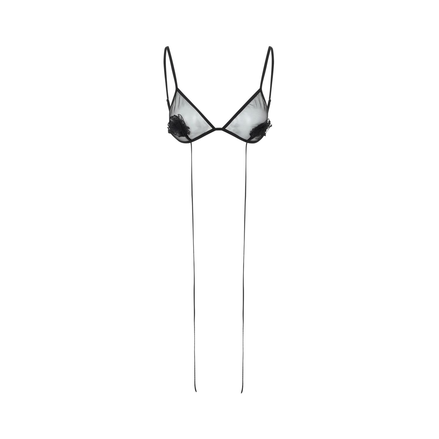 NENSI DOJAKA  Reggiseno Nensi Dojaka Nero Trasparente con Fiore