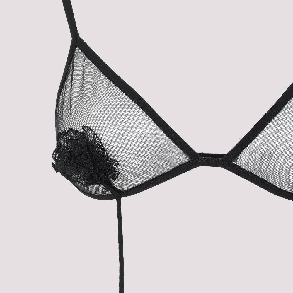 NENSI DOJAKA  Reggiseno Nensi Dojaka Nero Trasparente con Fiore Fino Al -60%