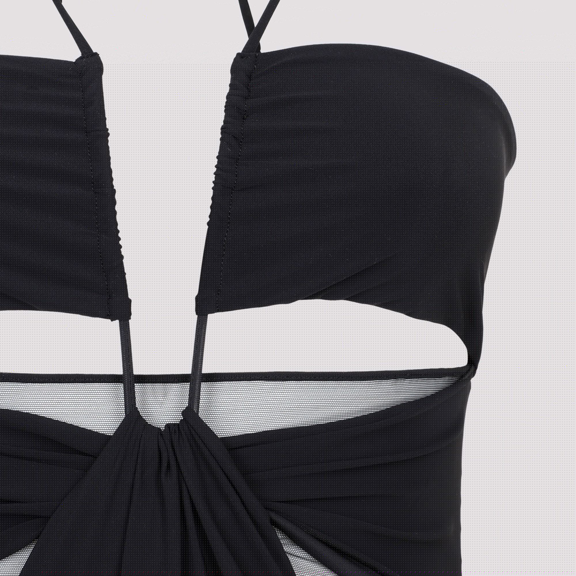 NENSI DOJAKA  Costume Intero Nero con Tagli Nensi Dojaka Convenienza
