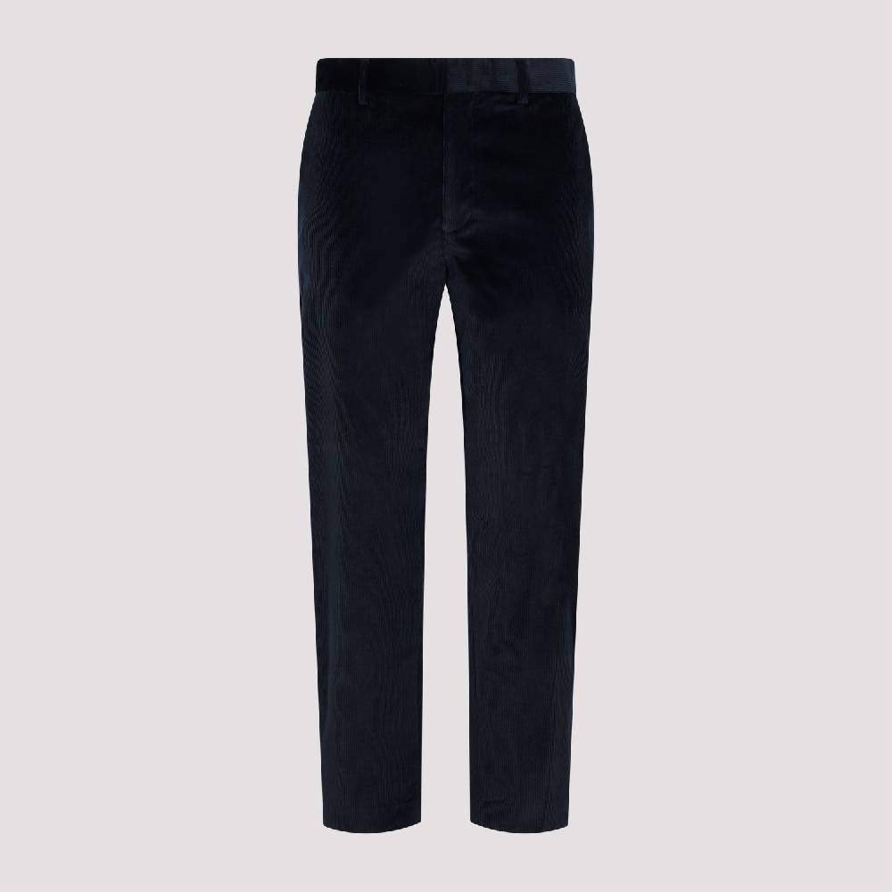 PAUL SMITH  Pantaloni in Velluto Cotone e Lana Blu Navy Paul Smith Novità