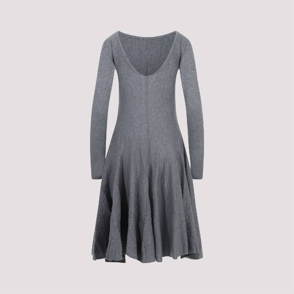 KHAITE  Abito Svasato in Lana Vergine Grigio KHAITE da Donna Vendita Calda