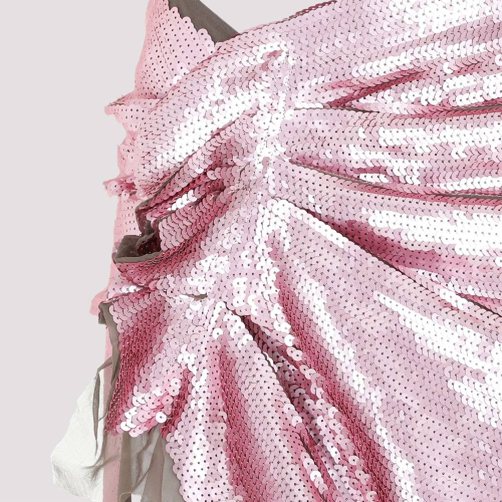RICK OWENS  Gonna Midi in Paillettes Rosa Polvere di Rick Owens In Saldo
