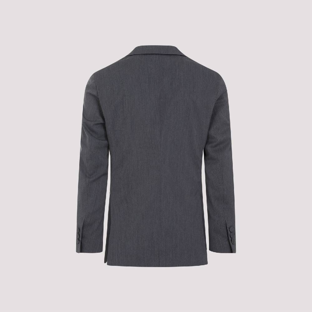 PALM ANGELS  Blazer Monogramma Grigio Chiaro Palm Angels - Uomo Poliestere e Lana Italia