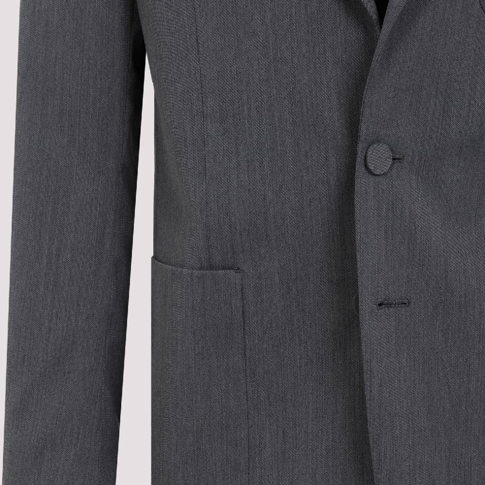 PALM ANGELS  Blazer Monogramma Grigio Chiaro Palm Angels - Uomo Poliestere e Lana Italia