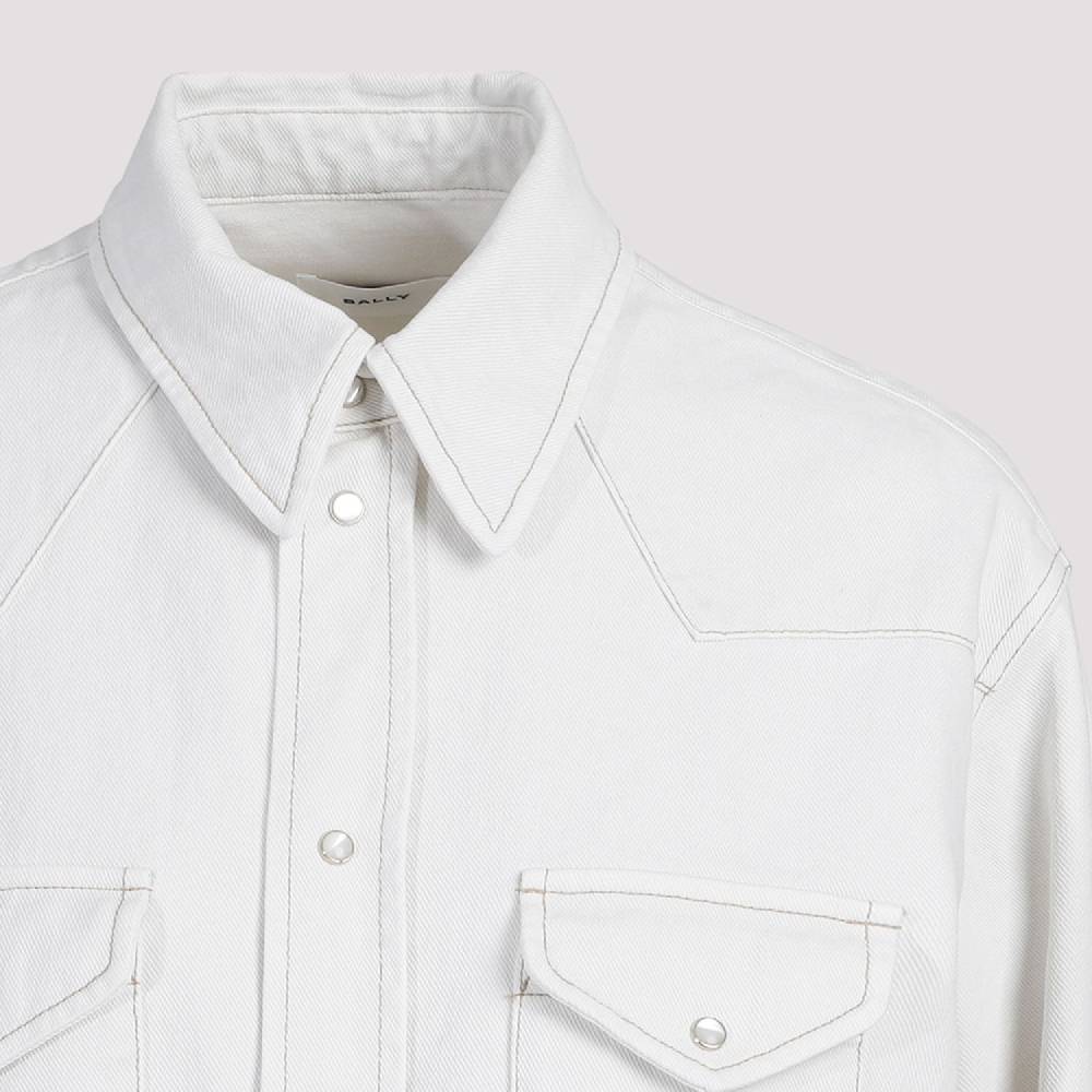 BALLY  Camicia Classica da Donna BALLY in Cotone Color Osso In Linea