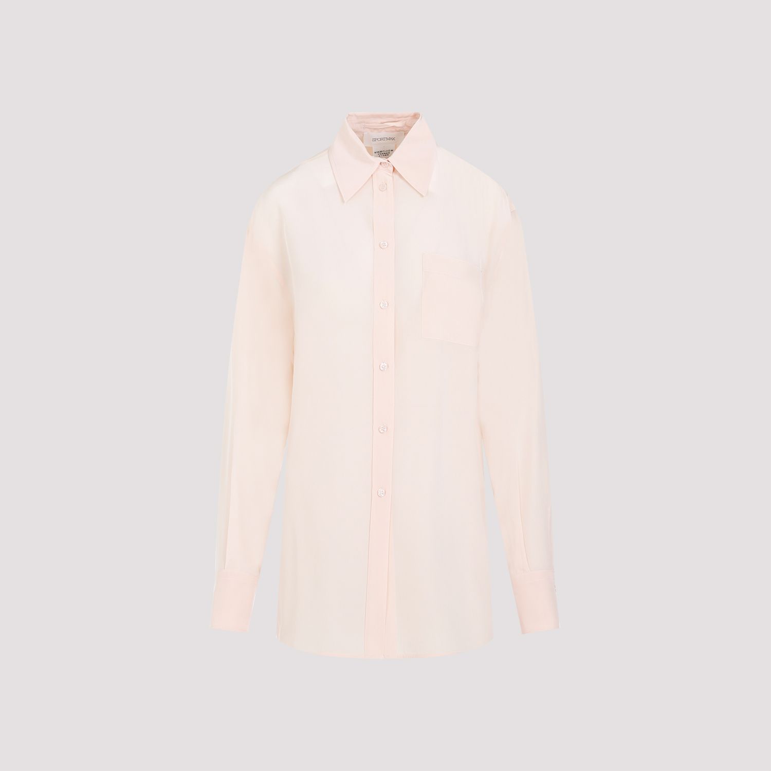 SPORTMAX  Camicia in Crepe di Seta Rosa Sportmax Rovigo per Donna Acquista Ora