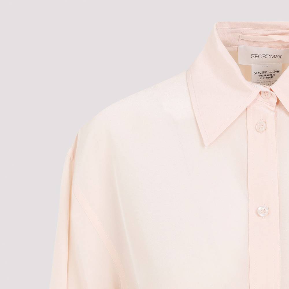SPORTMAX  Camicia in Crepe di Seta Rosa Sportmax Rovigo per Donna Acquista Ora