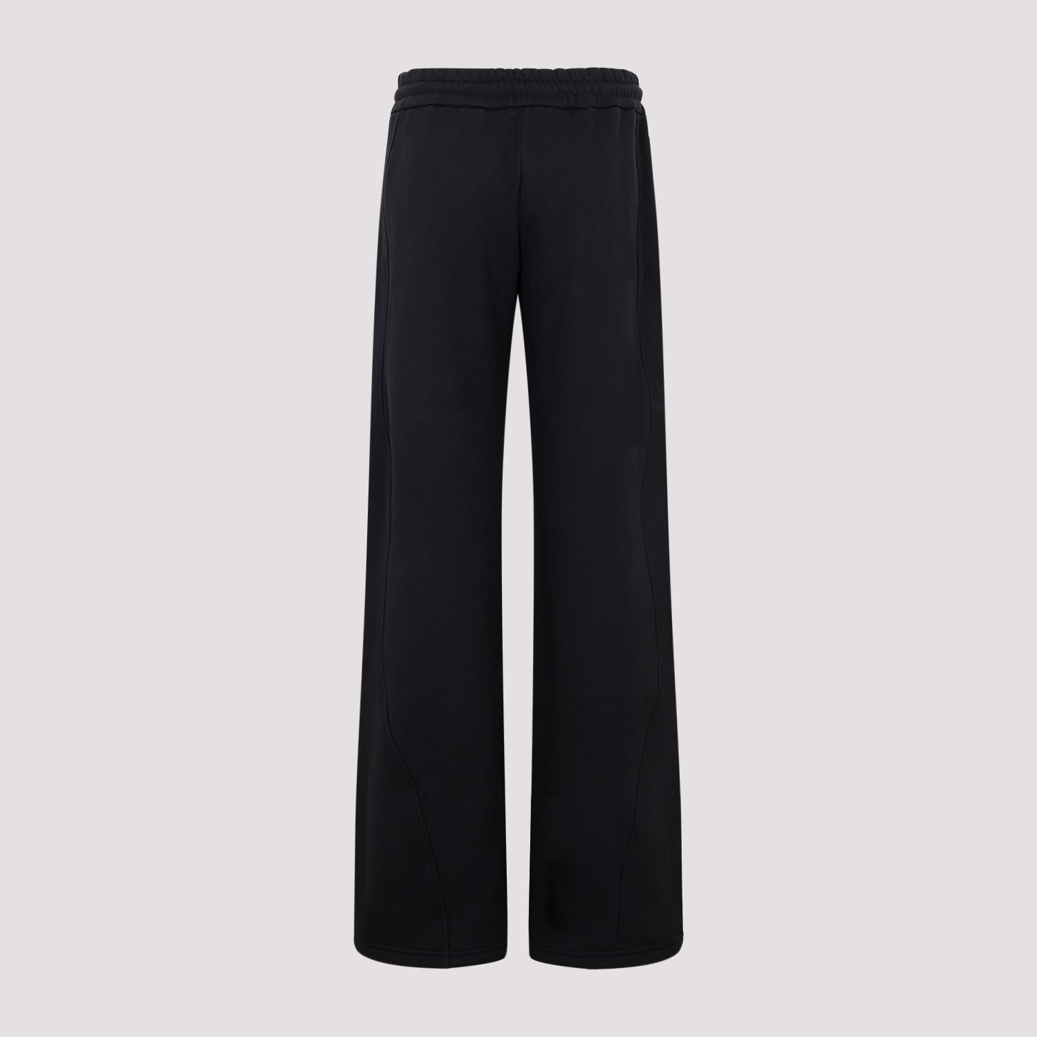 OFF-WHITE  Pantaloni Tuta in Cotone Nero con Coulisse OFF-WHITE Donna Consegna Veloce