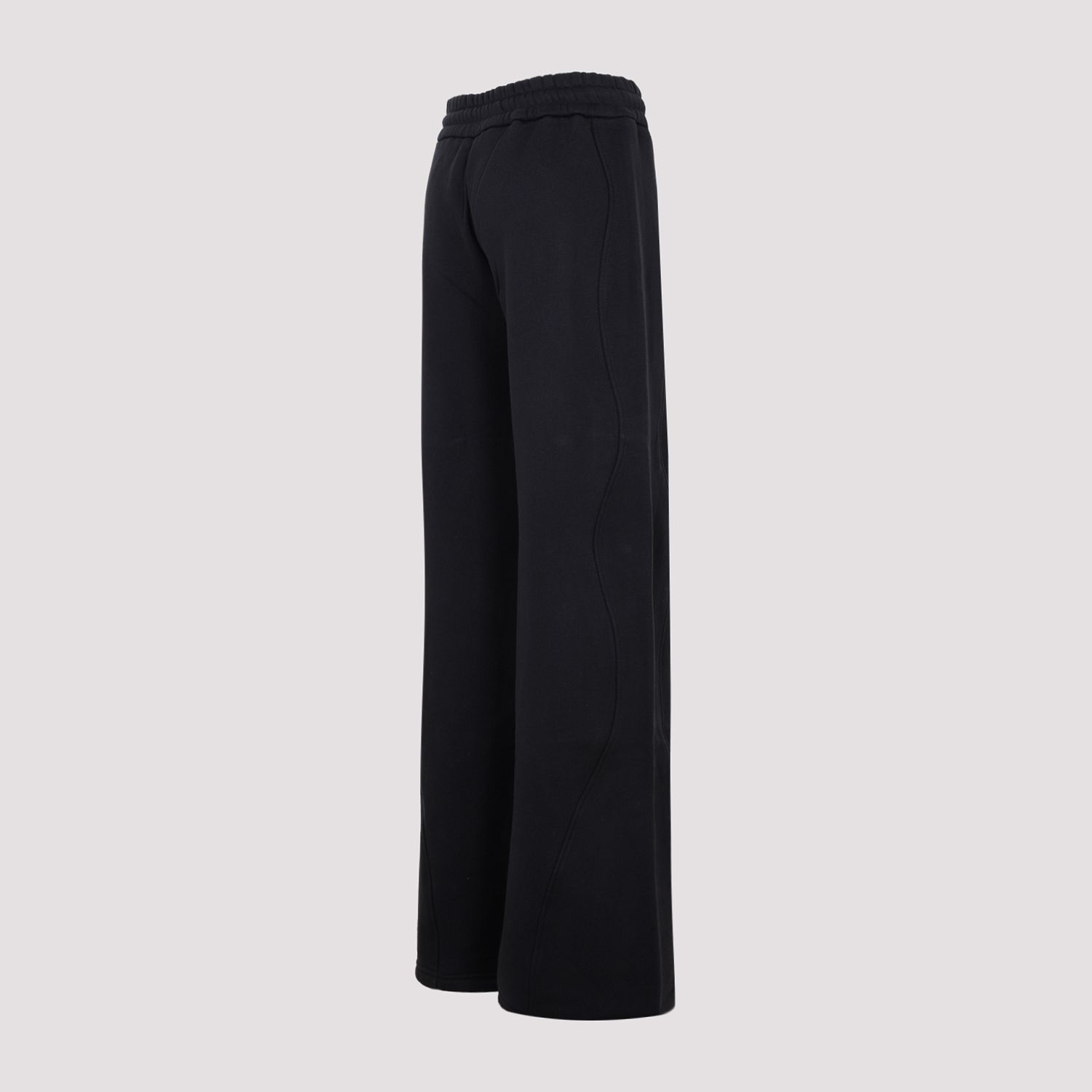 OFF-WHITE  Pantaloni Tuta in Cotone Nero con Coulisse OFF-WHITE Donna Consegna Veloce