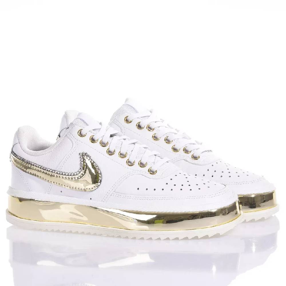 NIKE  Sneakers Nike Court Vision in Bianco Oro - Eco-Pelle Affare Del Giorno