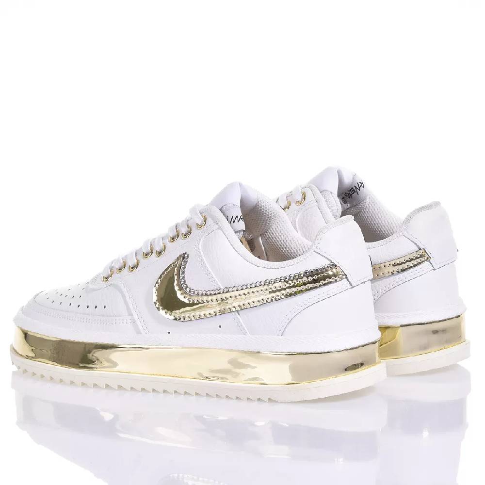 NIKE  Sneakers Nike Court Vision in Bianco Oro - Eco-Pelle Affare Del Giorno