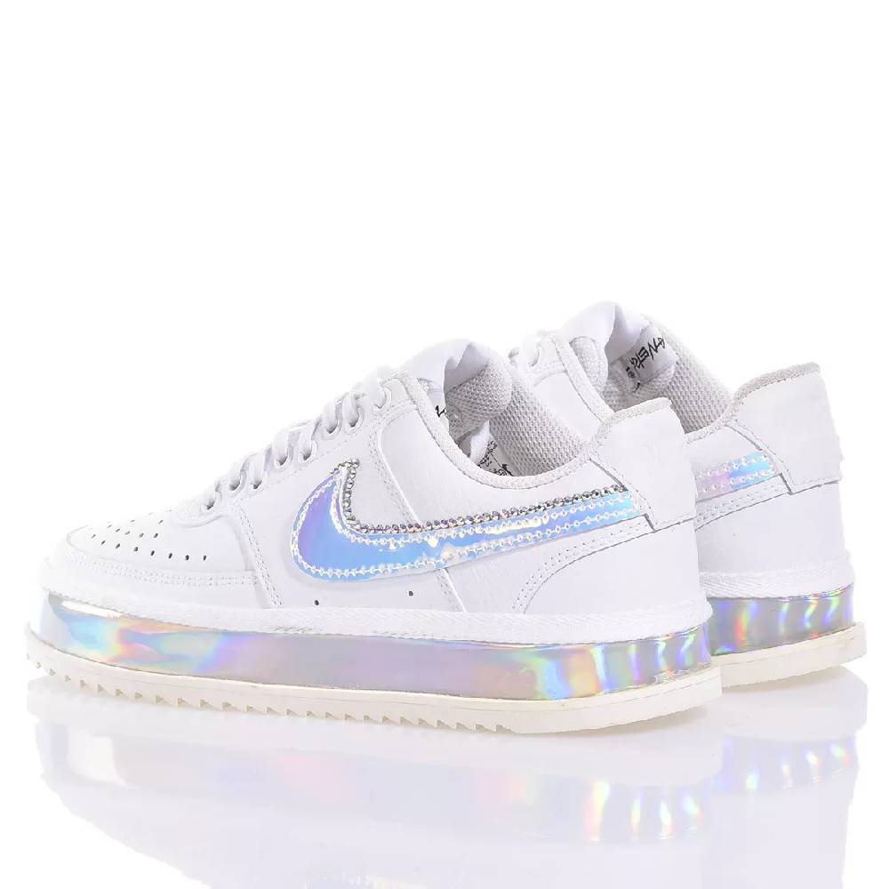 NIKE  Sneakers Nike Court Vision in Eco-Pelle - Bianco Multicolore Prezzo Ridotto
