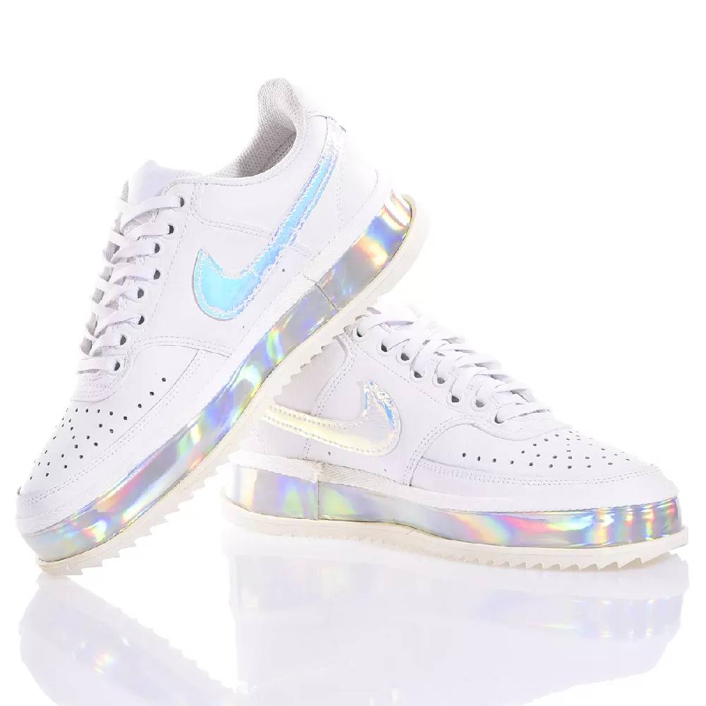 NIKE  Sneakers Nike Court Vision in Eco-Pelle - Bianco Multicolore Prezzo Ridotto